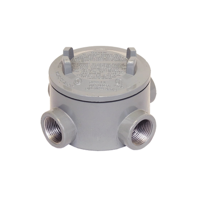 Caja para Áreas Peligrosas con Tapa Tipo GRX de 1" (25.4 mm) / Con 4 salidas.