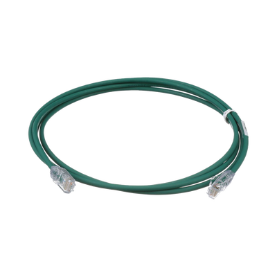 Cable de Parcheo UTP Cat6A, CM/LSZH, Diámetro Reducido (28AWG), Color Verde, 1.52 Metros (5 Pies)