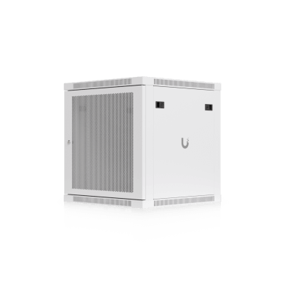 UACC Rack Cabinet 12U (598 x 600 mm) - Gabinete Cerrado para Montaje en Pared con Puerta Frontal Perforada, Totalmente Ensamblado con Ventiladores Integrados y Paneles Removibles