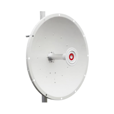 Antena direccional de 2ft, 5.1 a 7.1 GHz, Ganancia 30 dBi, Conectores RP-SMA Hembra, Polarización doble, incluye montaje para torre o mástil 