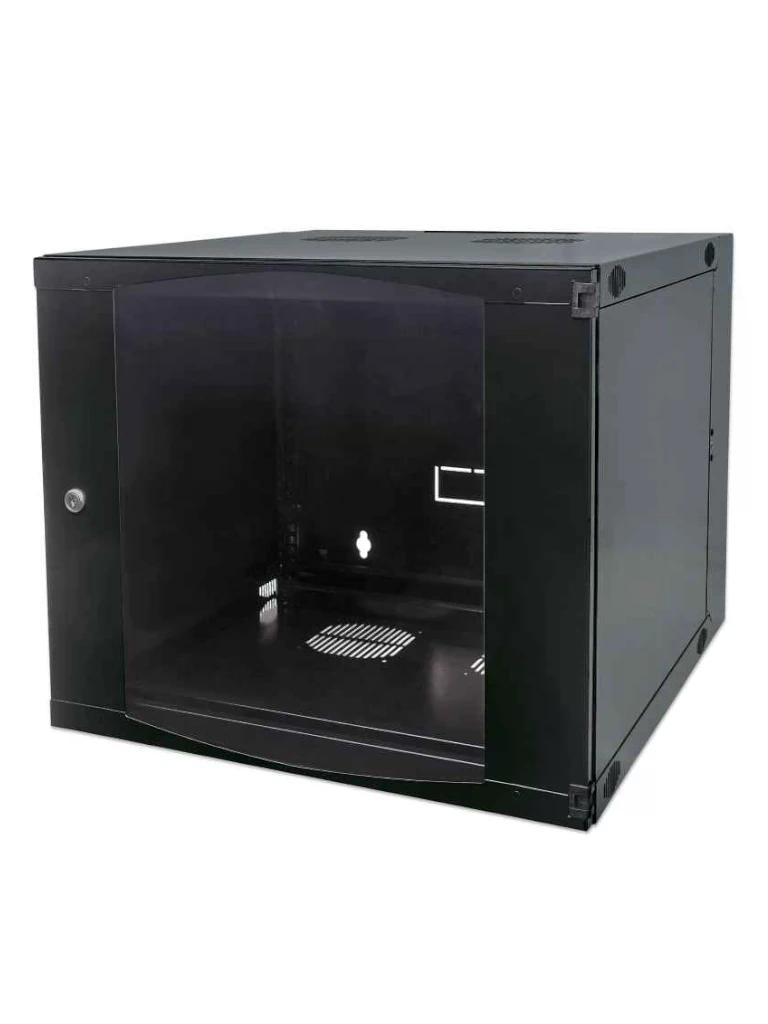 INTELLINET - 713863 - Gabinete mural abatible 19", 12U, FlatPack / 12U, 600 mm de profundidad, FlatPack (Para ensamblar), negro