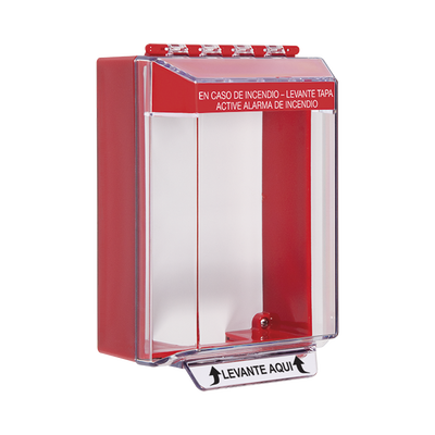 Cubierta Universal De Montaje Superficial, Con Espaciador 1.46", Serie Universal Stopper® Texto De Incendio En Español 