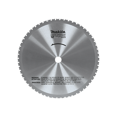 Disco de 12" de 60 Dientes con Puntas de Carburo para Cortar Metal