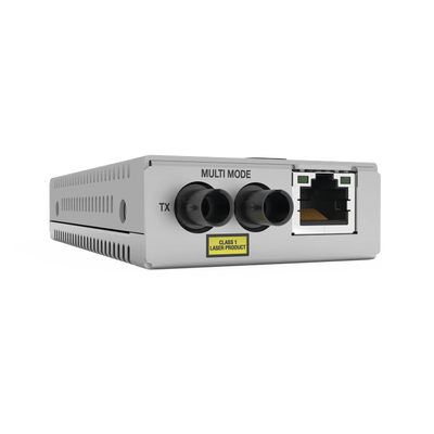 Convertidor de medios Fast Ethernet a fibra óptica, conector ST, monomodo (SMF), versión TAA (Trade Agreement Act)