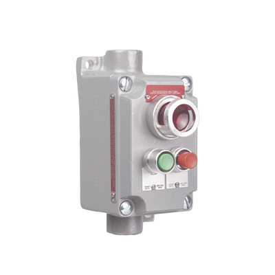 Estación de Control Terminal con 2 Botones Pulsadores Rojo-Verde y Luz Piloto Roja / Entrada 3/4