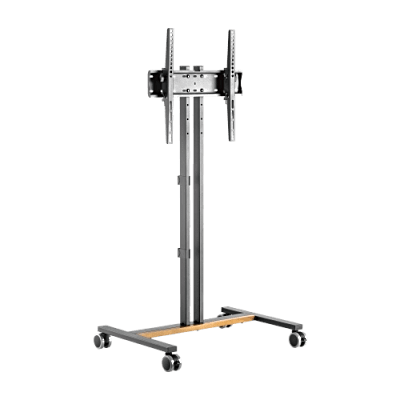 Soporte Móvil para Pantalla | Compatibilidad VESA 200x200 hasta  600x400 / Ruedas con Frenos / Ajuste de Altura y Ángulo / Soporte para TV de hasta 55 Pulgadas / Capacidad de Peso 35 kg