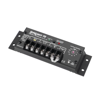 Controlador Solar para Iluminación de Luz Mercurial, Estaciones de Autobús y Señalamientos 10 A, 12 Vcc.