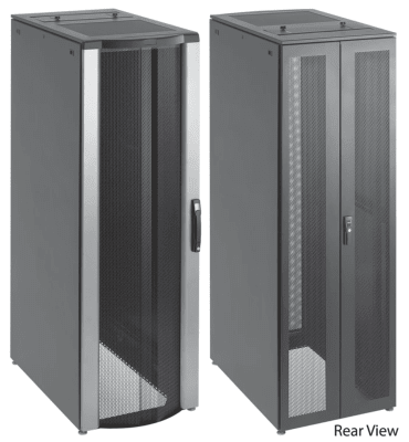 Gabinete Rack para Servidores ProLine FloTek 42U 2000x600x1200 mm, Acero Negro, Puertas Perforadas, Flujo de Aire Pasivo, Incluye Paneles Laterales