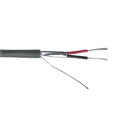 Cable Calibre 22 / 2 Conductores / Blindado / 305 Metros (1000 Pies) / Riser / UL / Color Gris / Hecho en México