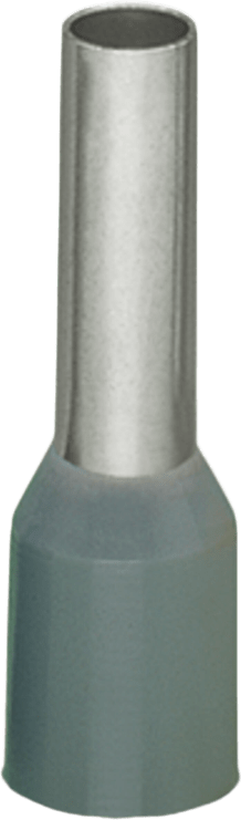 Terminal Hembra / 4 mm² AWG 12 / Con Camisa Plástica / Cobre Electrolítico / Remachado Estanco al Gas / Gris