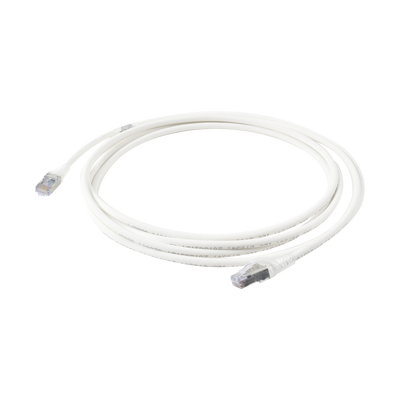 Patch Cord "Skinny" Cat6A Blindado S/FTP, 10ft, Diámetro Reducido 28 AWG, Color Blanco