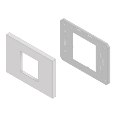 Embellecedor para Caja Americana / ABS Antimicrobiano / Blanco con Efecto de Contraste / Colocación Fácil y Rápida