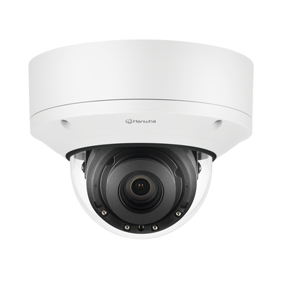 Cámara IP Domo Antivandálica 5MP para interior / Extensor POE / Lente Motorizado 3.6 - 9.4mm / IR 50M / WDR 150db / H.265 & WiseStream II 