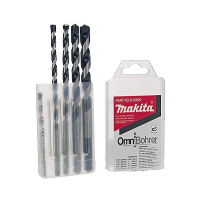 Juego de 5 Pzas. de Broca para Concreto con Punta de Carburo (3/16", 1/4", 5/16", 3/8" y 1/2")