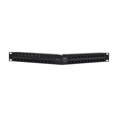 Patch Panel Z-MAX, de 48 puertos, Modular (vacío), Angulado, 1UR