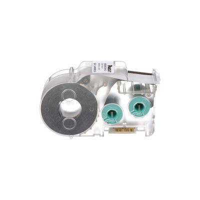 Casete de Etiqueta de Vinilo de Cinta Continua, Color Negro Sobre Amarillo, Uso Interior/Exterior, 9.65 mm de Ancho x 7.6 Metros de Largo