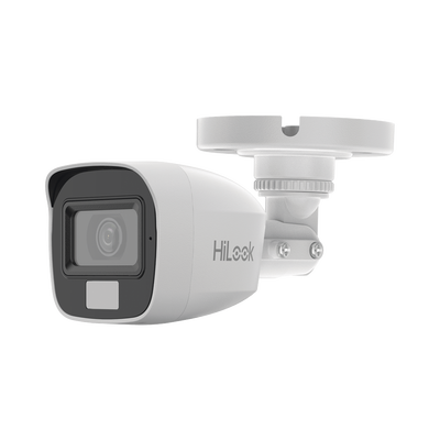 [Dual Light + ColorVu] Bala TURBOHD 2 megapixel / 20 mts IR + 20 mts luz blanca / Lente 2.8 (100° de Visión)  /  Exterior IP66 / Audio por Coaxitron / TVI-AHD-CVI-CVBS / Metal / Smart-Hybrid light