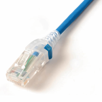 Patch Cord "Skinny" Cat6A UTP, 5ft, Diámetro Reducido 28 AWG, CM/LSOH, Color Azul