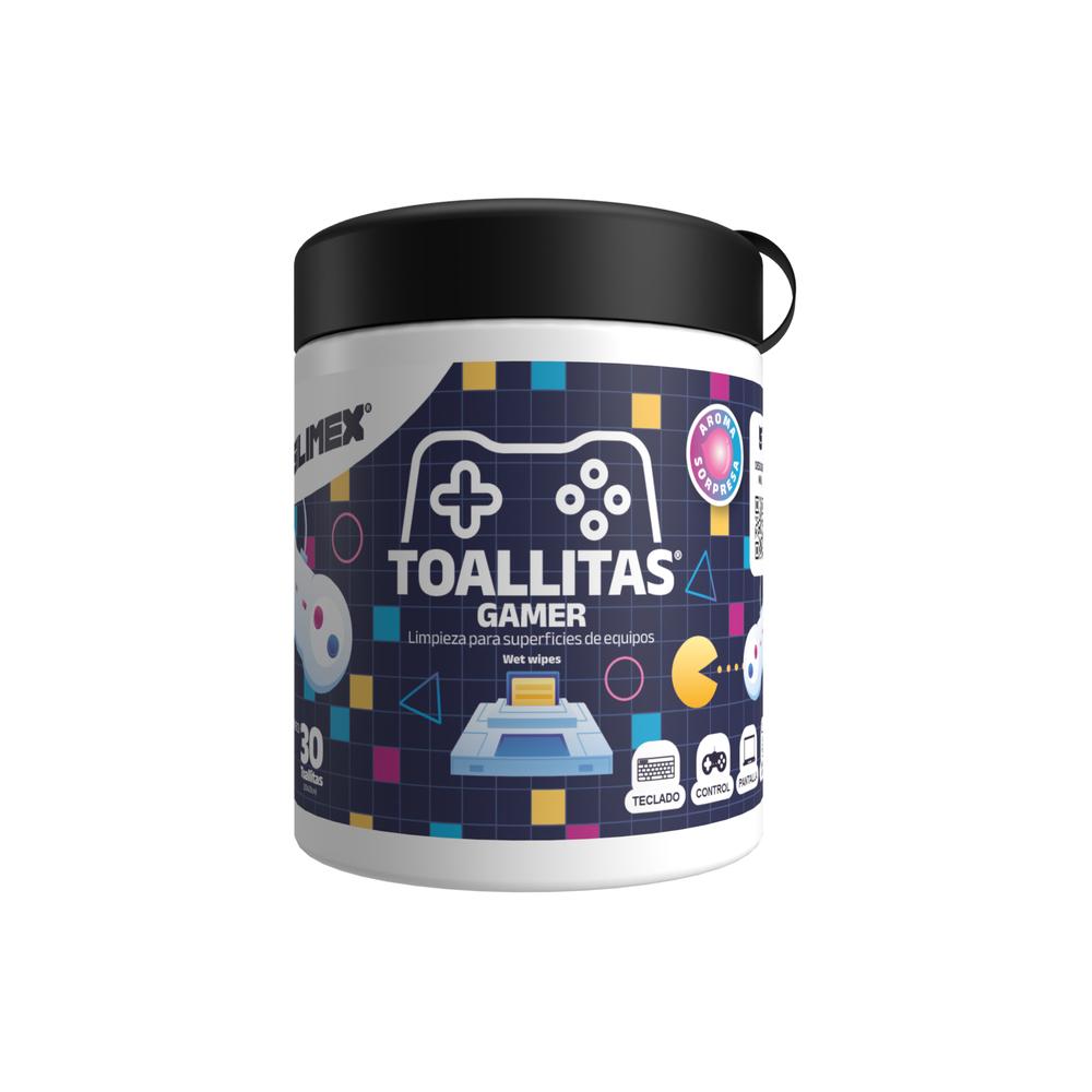 TOALLAS HUMEDAS GAMER SILIMEX BOTE CON 30 PZAS COMPUTOALLAS