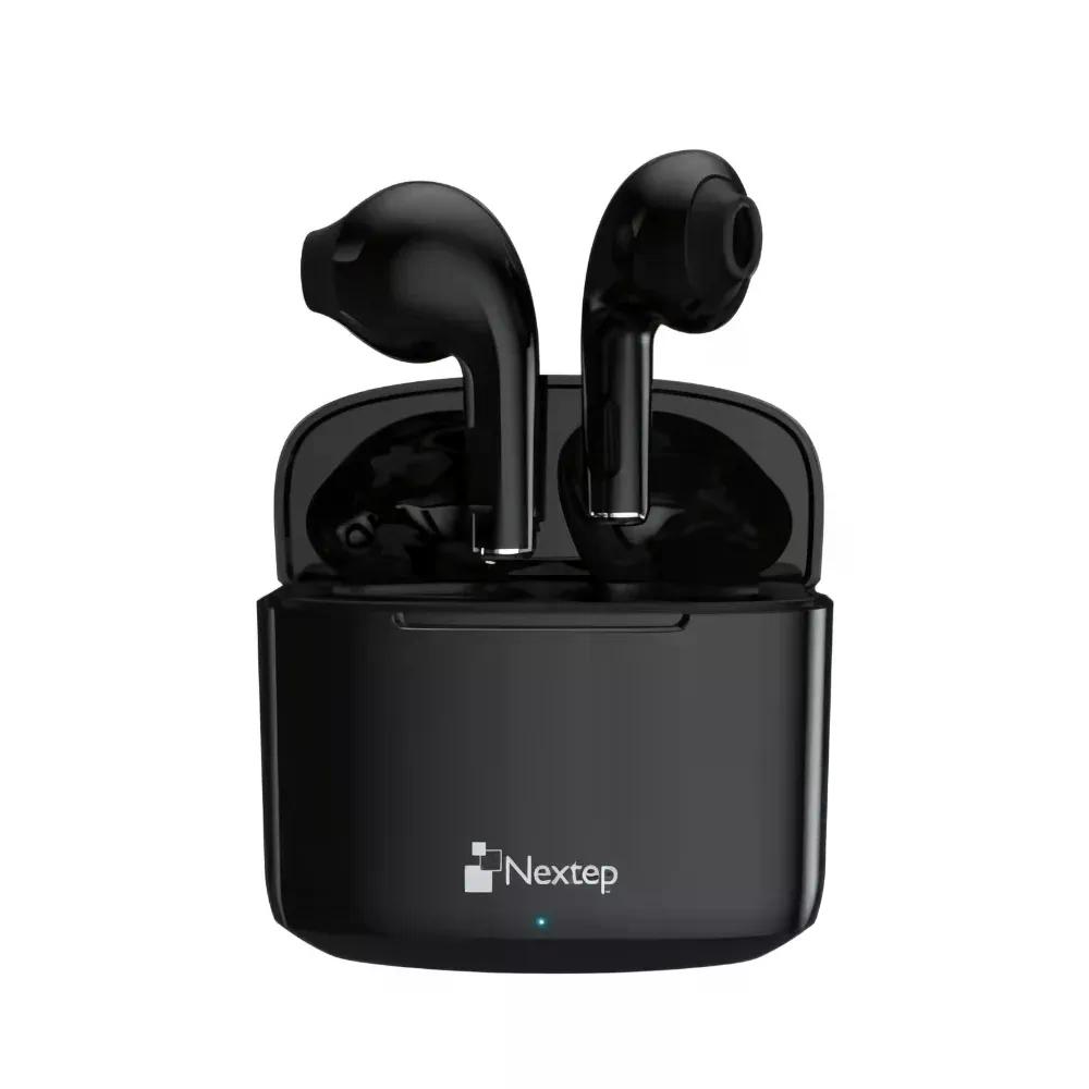 AUDÍFONOS BUDS NEXTEP BLUETOOTH CONTROL TACTIL WATERPROOF IPX4 NE-428N COLOR NEGRO