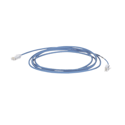 Cable de Parcheo TX6, UTP Cat6, Diámetro Reducido (28AWG), Color Azul, 39.62 Metros (130 Pies)