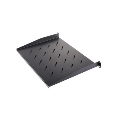 Charola para Soportar Equipos en Rack de 19" / Profundidad de 35 CM / Color Negro / 1 U Rack