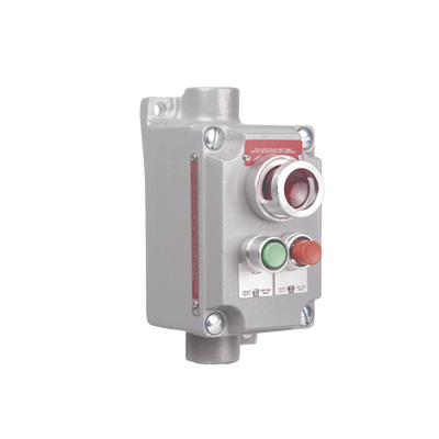 Estación de Control Terminal con 2 Botones Pulsadores Rojo-Verde y Luz Piloto Roja / Entrada 1/2