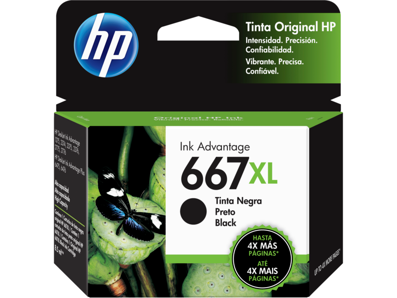 CARTUCHO HP 667XL NEGRO DE ALTO RENDIMIENTO ADVANTAGE 3YM81AL