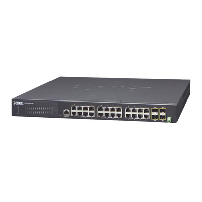 Switch Capa 3 Industrial de 24 puertos 10/100/1000T + 4 puertos 1000X SFP