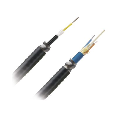 Cable de Fibra Óptica de 12 Hilos, Multimodo OM4 50/125 Optimizada, Interior/Exterior, Armada, Loose Tube 250um, OFCR (Riser), Precio Por Metro