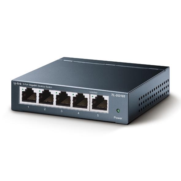 TP-LINK SWITCH ESCRITORIO /5PTOS GIGA/PLUG&PLAY/QoS/IGMP/ TL-SG105