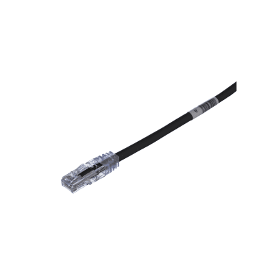 Cable de Parcheo TX6, UTP Cat6, 24 AWG, CM, Color Negro, 2.13 Metros (7 Pies)