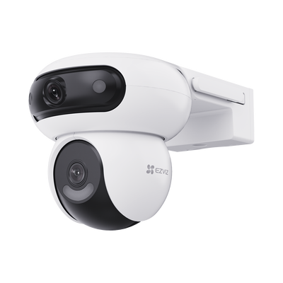 Cámara Doble Lente PT / Rotación en Ambos Lentes / Wi-Fi / 4MP+ y 4MP (Resolución 8 Megapixel ) / Auto Seguimiento Inteligente / Visión Color Nocturna 