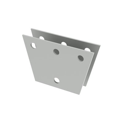 Par de Placas Igualadoras de con Perforaciones para 3 Retenidas. Galvanizado Electrolítico.