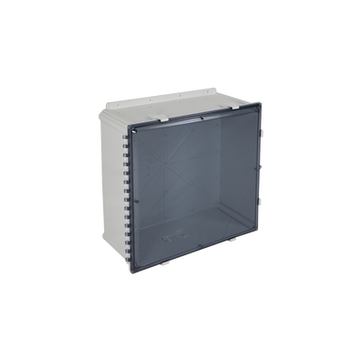 Caja De Policarbonato Con Puerta Tintada, 24Hx24Wx10D Pulgadas (609.6 x 609.6 x 254 mm), IP66, Uso Interior Exterior, Listado UL/cUL