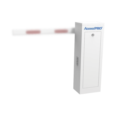 Barrera Vehicular Izquierda / Soporta brazo Telescópico de hasta 6 metros / Tiempo de Apertura 6 segundos 