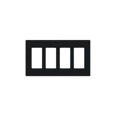 Placa de pared 4 espacio, para atenuador (dimmer), switch ó control remoto PICO inalámbrico.