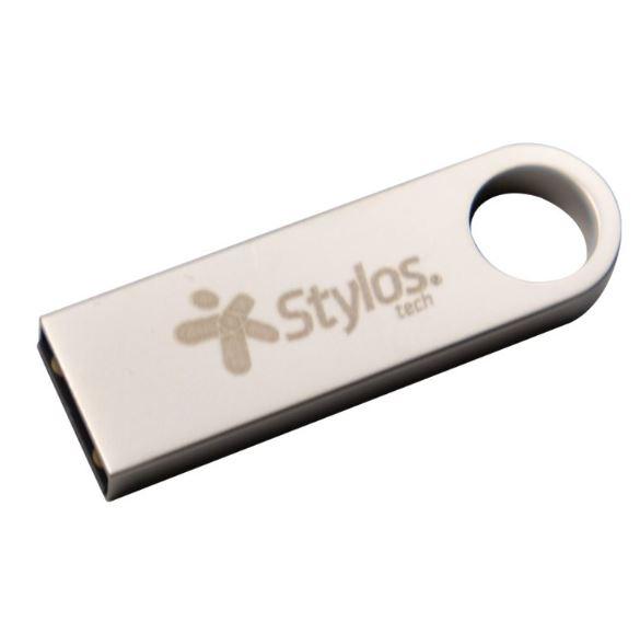 MEMORIA USB STYLOS ST100 128GB FLASH 2.0 PLATA STMUSB5B