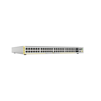 Switch PoE+ Capa 3, 48 puertos 10/100/1000 Mbps + 4 puertos SFP+ 10 G, 185 W, fuente de alimentación simple
