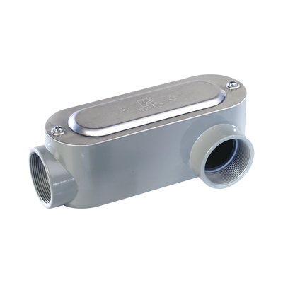 Caja Oval Roscada tipo LL de 2 1/2" grande (63.5 mm) / Incluye tapa y tornillos.