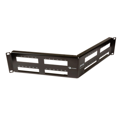 Patch Panel MAX Modular (vacío), de 48 Puertos, Angulado, 2UR