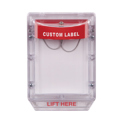 Cubierta Protectora de Policarbonato Serie Stopper II® , Con Bocina, Sin Espaciador, Montaje Empotrado, Etiqueta Personalizada