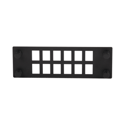 Placa Para 12 Adaptadores de Fibra Óptica, Uso con Gabinetes FPONE3 y FPONE4