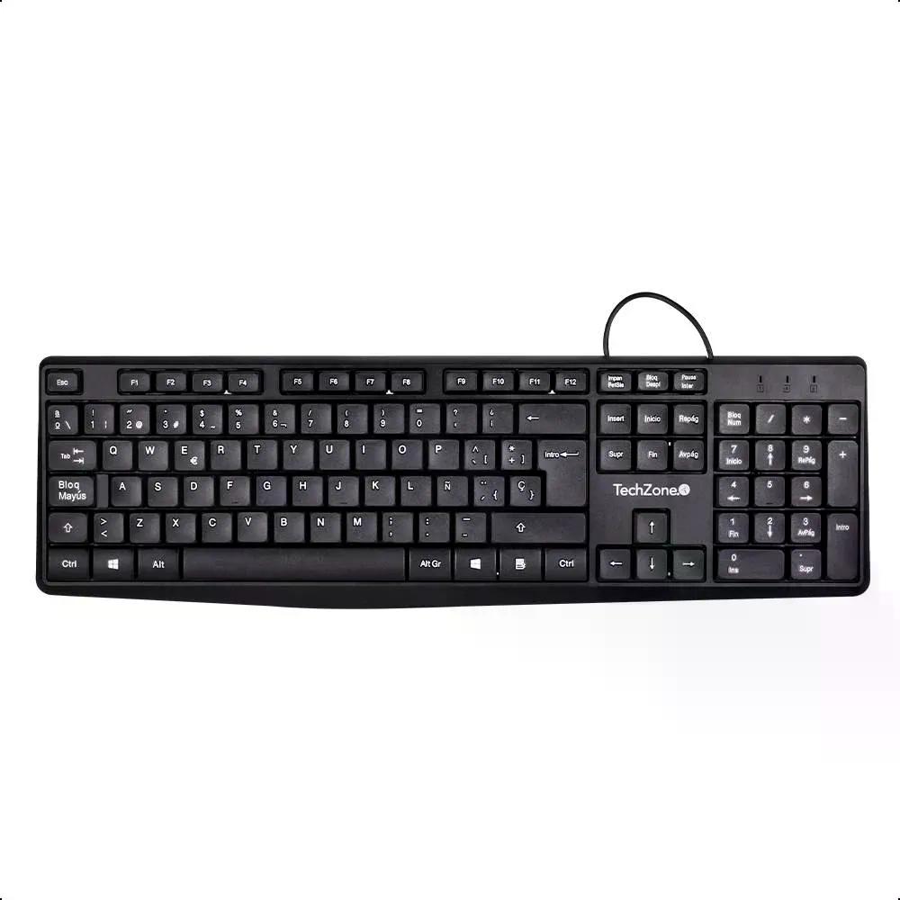 TECLADO TECHZONE TZACTCA04 GRIMLY ALAMBRICO NEGRO