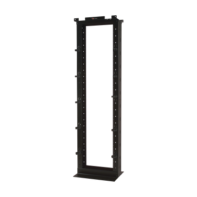 Rack de Dos Postes Estándar de 19", Numerado, Fabricado en Aluminio y 45 Unidades de Rack, Profundidad de 457mm, Color Negro