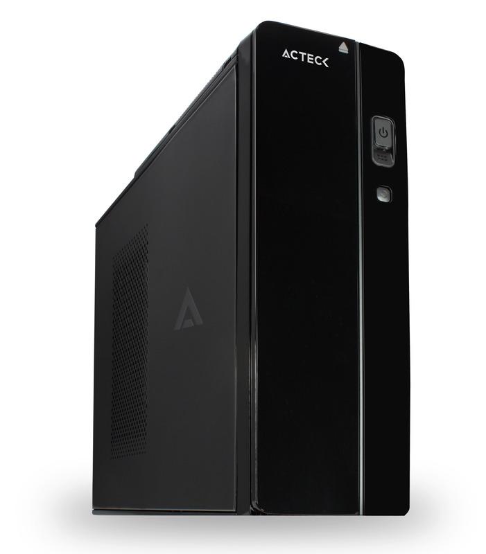 GABINETE ACTECK SLIM BERN TD-510 M-ATX 500W 24 PIN NEGRO GAPC-301