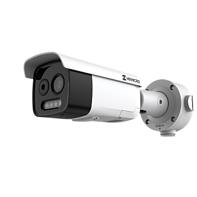 Cámara Bala IP Térmica y Óptica Biespectral / Análisis de Video con GUANLAN AI / Detección Térmica de Incendios y Humos / Medición de Temperatura -20°C a 150°C / Térmica 256 x 192 / Óp