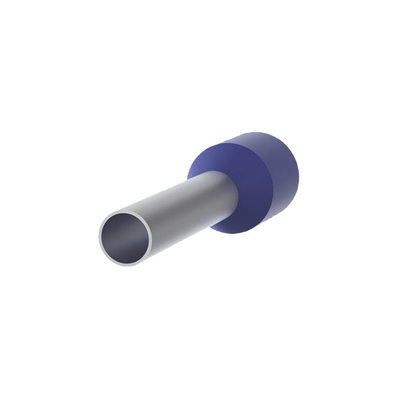 Ferrule Aislado PAN-TERM para Cable 14 AWG, Largo 12mm, DIN Color Azul. Paquete 500 Piezas