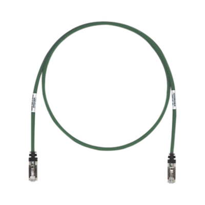 Patch Cord Cat6A, Blindado S/FTP, CM/LS0H, 2.13 Metros (7 Pies), Color Verde