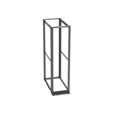 Rack de Cuatro Postes Estándar de 19", Rieles Con Orificio Para Tuerca Enjaulada, Profundidad Máxima de 41.5 in, 45 Unidades de Rack, Color Negro